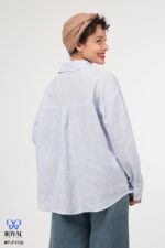 شومیز راه راه رویال جین کد 200034 - تصویر 2