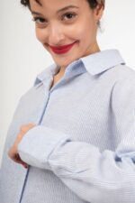 شومیز راه راه رویال جین کد 200034 - تصویر 4