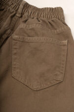 شلوار مام استایل کتان رویال جین گردویی کد 200046 - تصویر 3