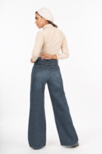 شلوار بگی رویال جین طوسی آبی تیره jackpot قد 110 کد 4000174 - تصویر 2