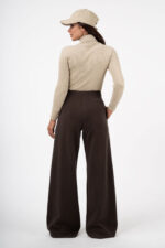 شلوار اویشو رویال جین وارداتی قهوه ای تیره کد 4000152 - تصویر 2