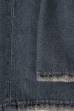 شلوار واید لگ رویال جین جک پات رنگ طوسی آبی قد 90 کد 4000162 - تصویر 4