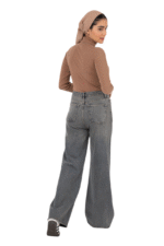 شلوار بگی رویال جین طوسی آبی jackpot قد 110 کد 4000139 - تصویر 3