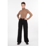 شلوار نیم بگ رویال جین  جک پات مشکی قد 110 کد 9000112