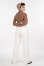 شلوار نیم بگ رویال جین لینوتکس رنگ سفید قد 110 کد 700014 - تصویر 2