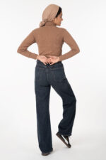 شلوار نیم بگ رویال جین  جک پات آبی تیره سنگشور قد 110 کد 700408 - تصویر 2