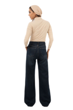 شلوار نیم بگ رویال جین جک پات سرمه ای تیره قد 110 کد 900017 - تصویر 3