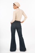 شلوار بوت کات رویال جین  رنگ سورمه ای تینت قد 110 کد 7000115 - تصویر 2