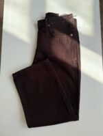 شلوار واید رویال جین جک پات رنگ قهوه ای سوخته قد 90 کد 7000406 - تصویر 2