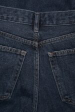 شلوار نیم بگ رویال جین  جک پات طوسی آبی تیره قد 108 کد 603212 - تصویر 4