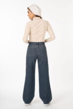 شلوار نیم بگ رویال جین  جک پات طوسی آبی قد 110 کد 801107 - تصویر 2