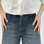 شلوار واید لگ رویال جین جک پات رنگ سورمه ای قد 90 کد 4000291 - تصویر 3