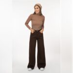 شلوار بگی رویال جین قهوه ای سوخته جک پات  jackpot قد 110 کد 801502