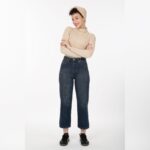 شلوار چیل کات رویال جین  رنگ آبی تیره  قد 90 کد 701104