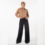 شلوار بگی دمپا زاپ رویال جین رنگ  آبی تیره قد 110 beltloops کد 40001234 (کپی)