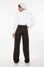 شلوار استریت لاین رویال جین جک پات رنگ قهوه ای سوخته قد 108 کد 701101 - تصویر 2