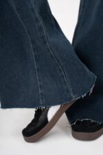 شلوار بگ دمپا کات رویال جین جک پات آبی وسط قد 108 کد 802101 - تصویر 3