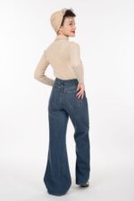 شلوار بگی رویال جین آبی وسط جک پات jackpot قد 110 کد 420101 - تصویر 2