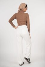 شلوار استریت لاین رویال جین جک پات رنگ سفید  قد 108 کد412301 - تصویر 2