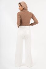 شلوار نیم بگ رویال جین جک پات سفید قد 110 کد 582110 - تصویر 2