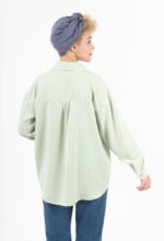 شومیز سیلک رویال جین رنگ پسته ای روشن قد65 کد 90149 - تصویر 2