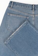 شلوار نیم بگ رویال جین جک پات آبی تیره قد 110 کد 104105 (کپی) - تصویر 5