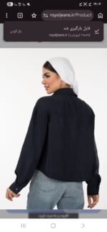 شومیز سیلک رویال جین رنگ گردویی سیر قد68 کد 8011112 (کپی) - تصویر 4