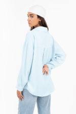 شومیز سیلک کروپین رویال جین رنگ سفید قد60 کد 104105 - تصویر 2