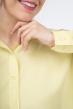 شومیز سیلک رویال جین لیمویی قد 70 کد 0124 - تصویر 3