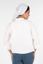 شومیز سیلک کروپین رویال جین صورتی پودری قد 57 کد 0161 - تصویر 2