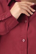 شومیز سیلک کروپین رویال جین آبی کاربنی قد 60 کد 0174 (کپی) - تصویر 5